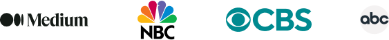 Medium, NBC, CBS and ABC